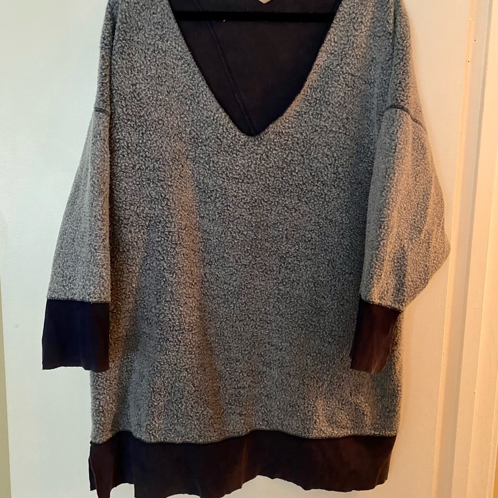 Free People Reversible Oversized Vintage Sweater